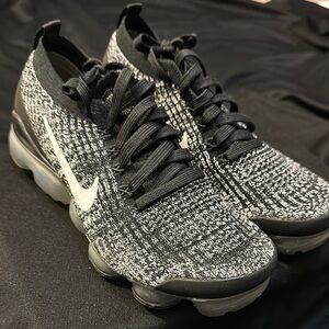 Nike Black and White and grey VaporMax shoe